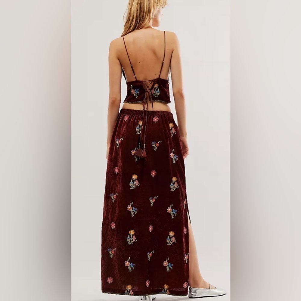 Free People Sonja Slip Set Skirt & Crop Top Size XL - Picture 3 of 9